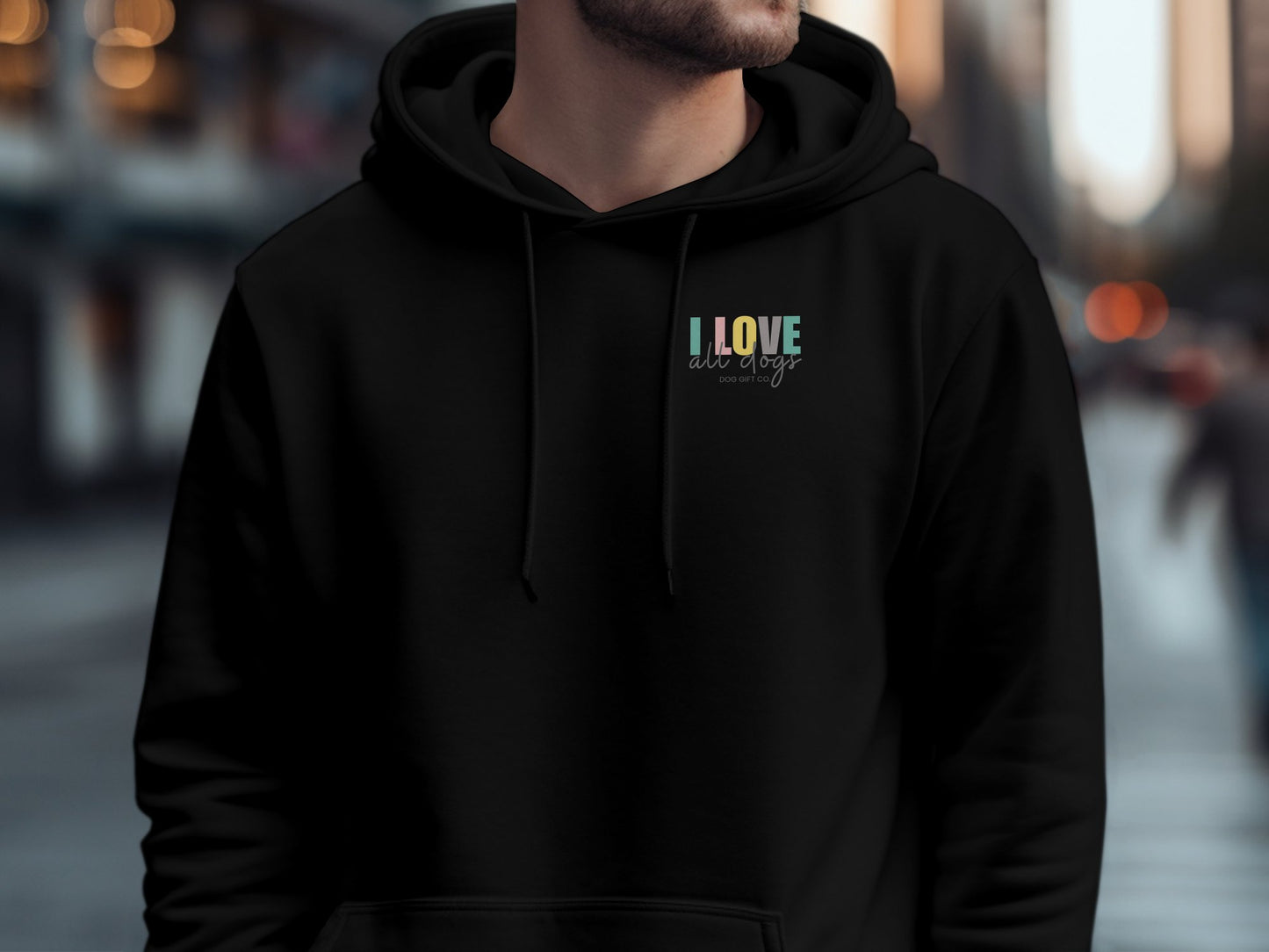 Colourful I Love All Dogs Corner - Pullover Hoodie