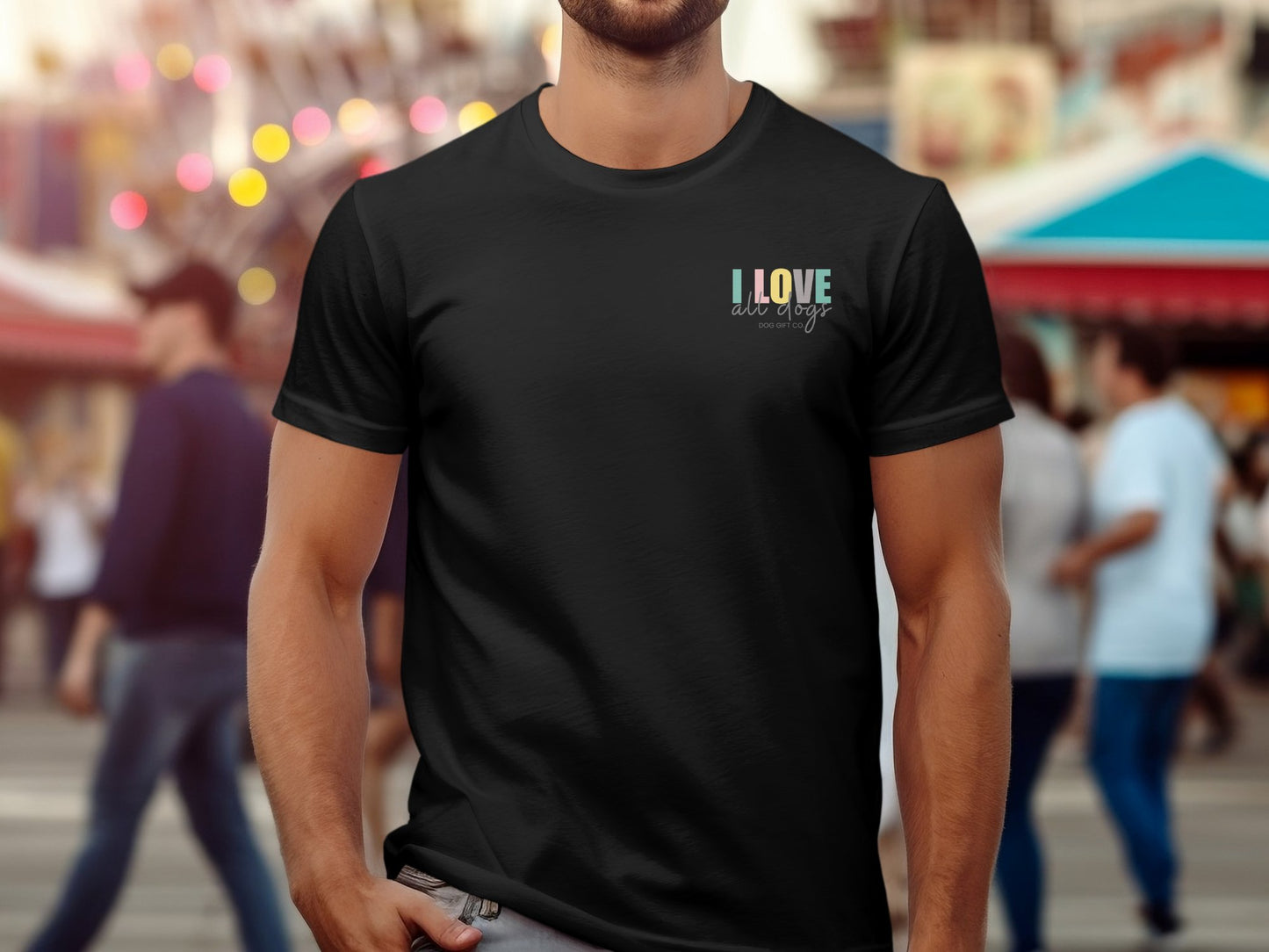 Colourful I Love All Dogs Corner - Classic Crewneck T-shirt