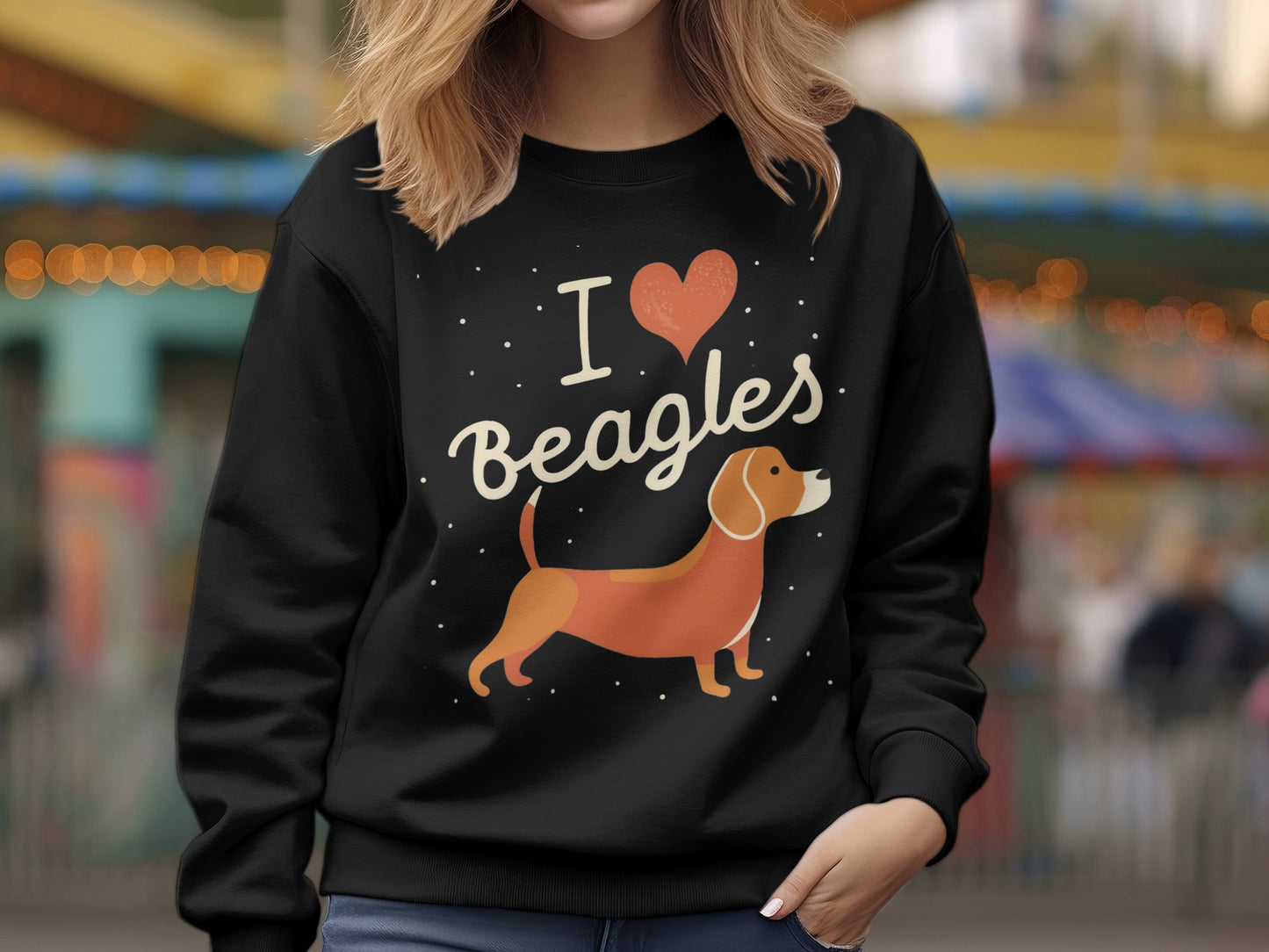 I Love Beagles - Crewneck Sweatshirt