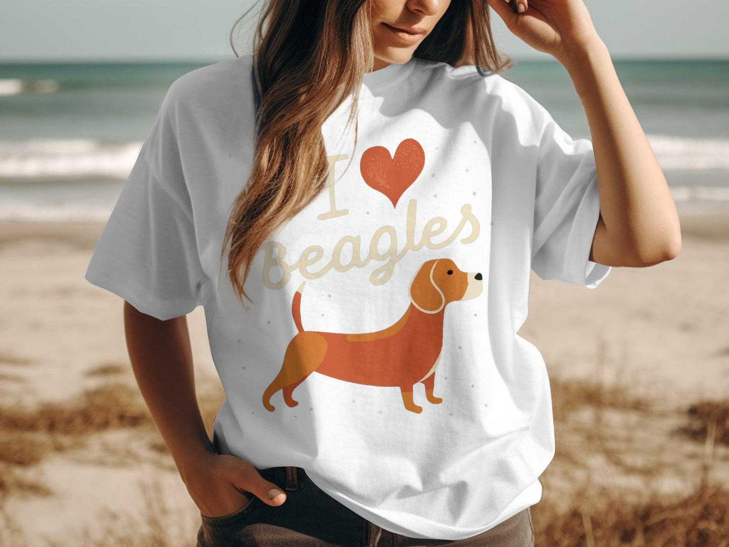 I Love Beagles - Classic Crewneck T-shirt