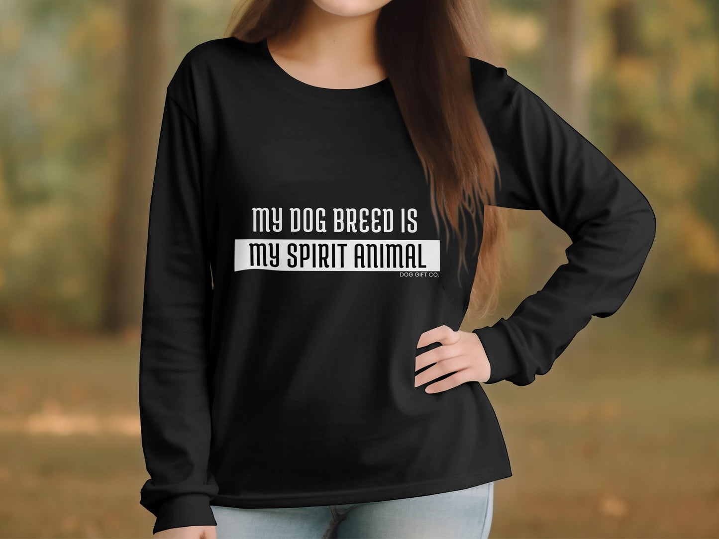 Personalised My Dog Breed is My Spirit Animal - Longsleeve T-shirt