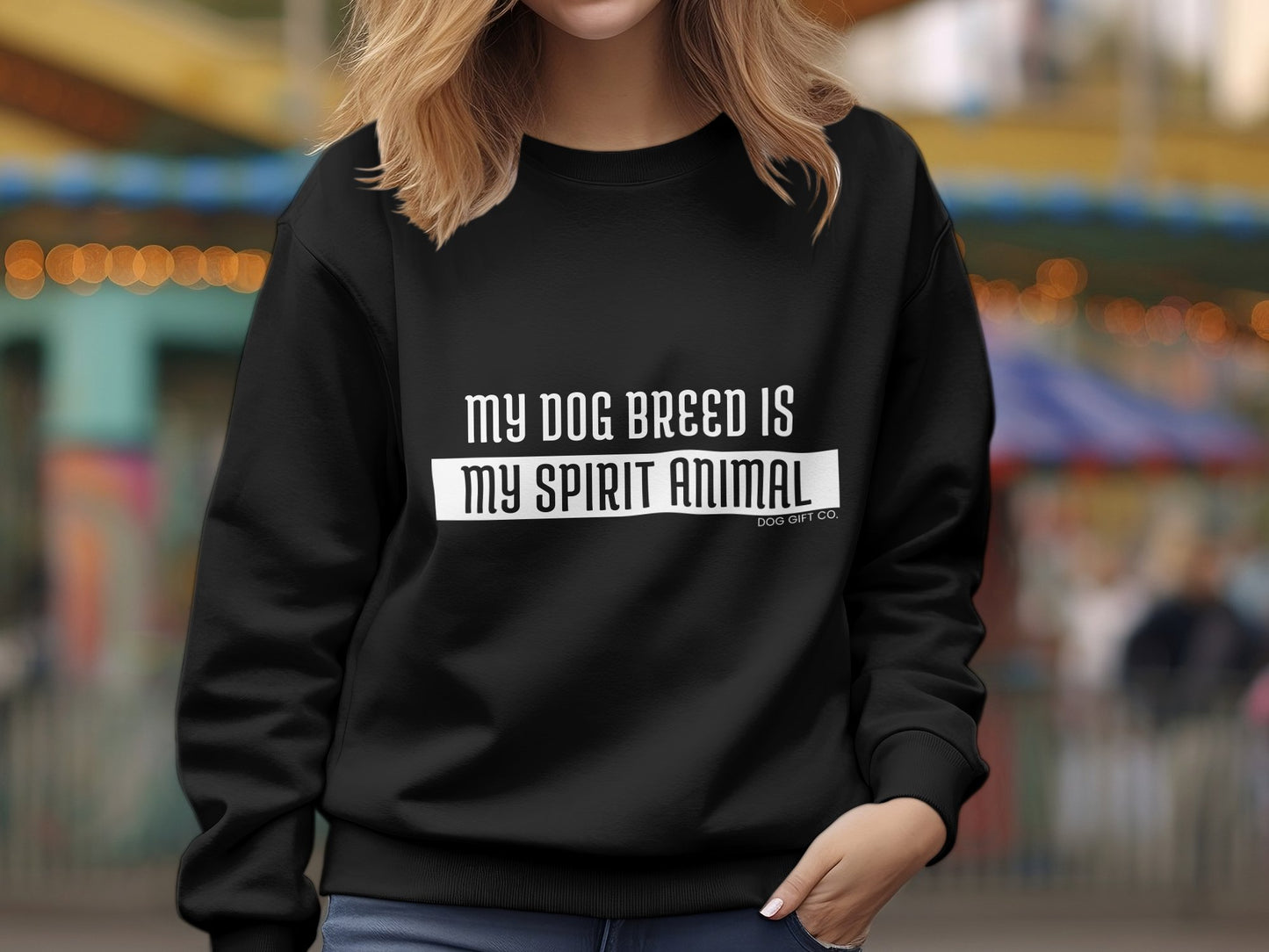 Personalised My Dog Breed is My Spirit Animal - Crewneck Sweatshirt