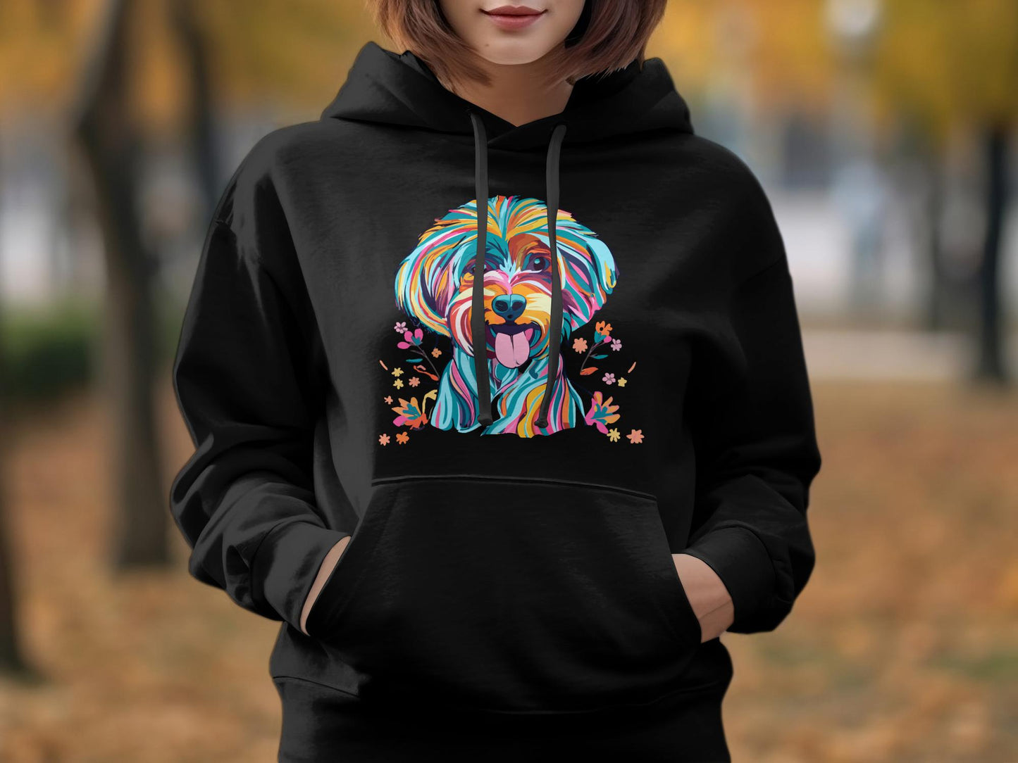 Personalised Vibrant Cavapoo or Cavoodle - Pullover Hoodie