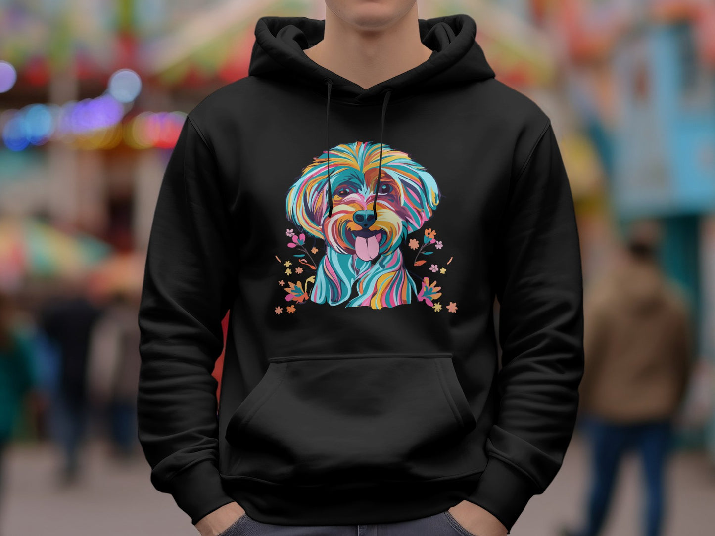 Personalised Vibrant Cavapoo or Cavoodle - Pullover Hoodie