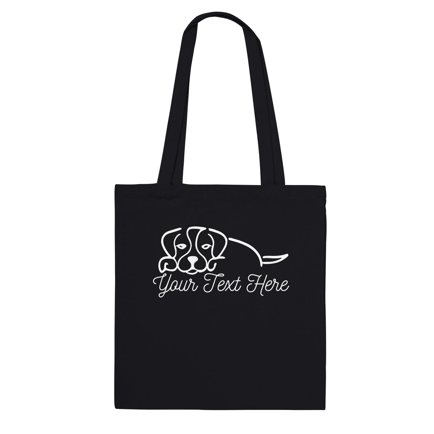 Personalised Beagle Line Drawing - Tote Bag