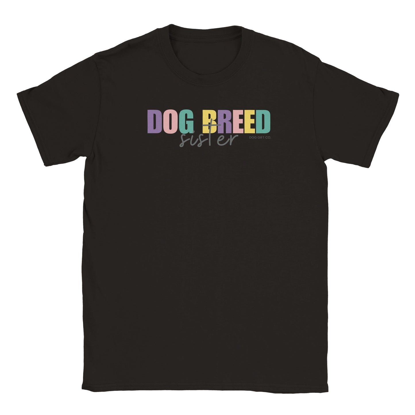 Personalised Colourful Dog Breed Sister - Kids T-shirt