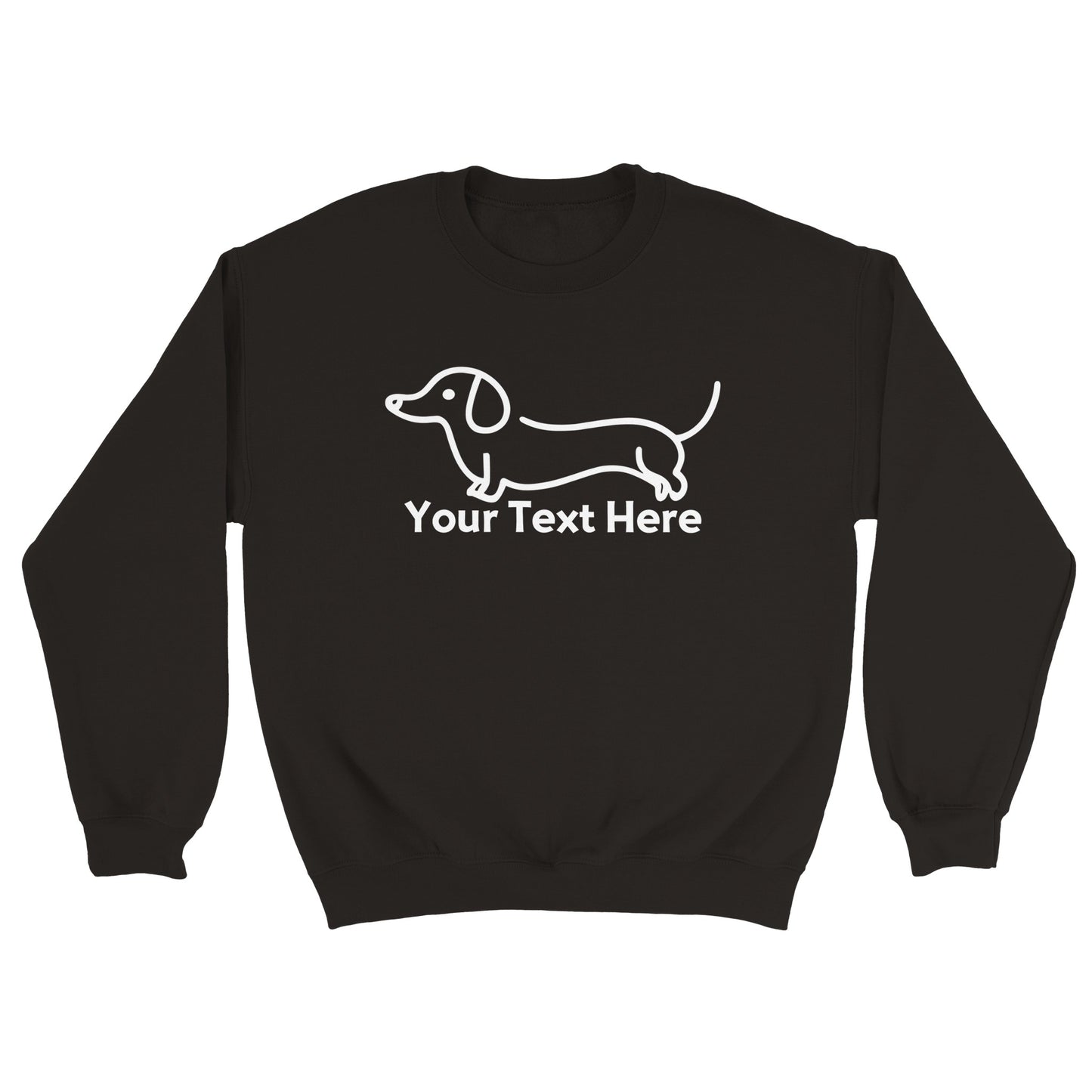 Personalised Dachshund Line Drawing - Crewneck Sweatshirt