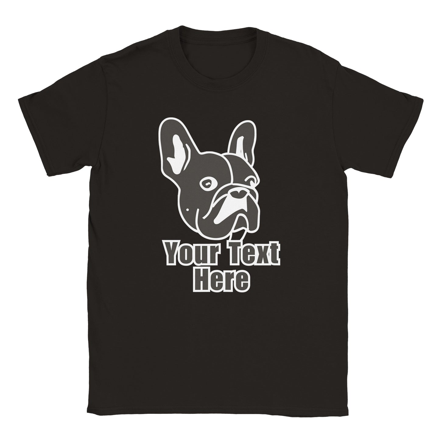 Personalised French Bulldog Line Drawing - Classic Crewneck T-shirt