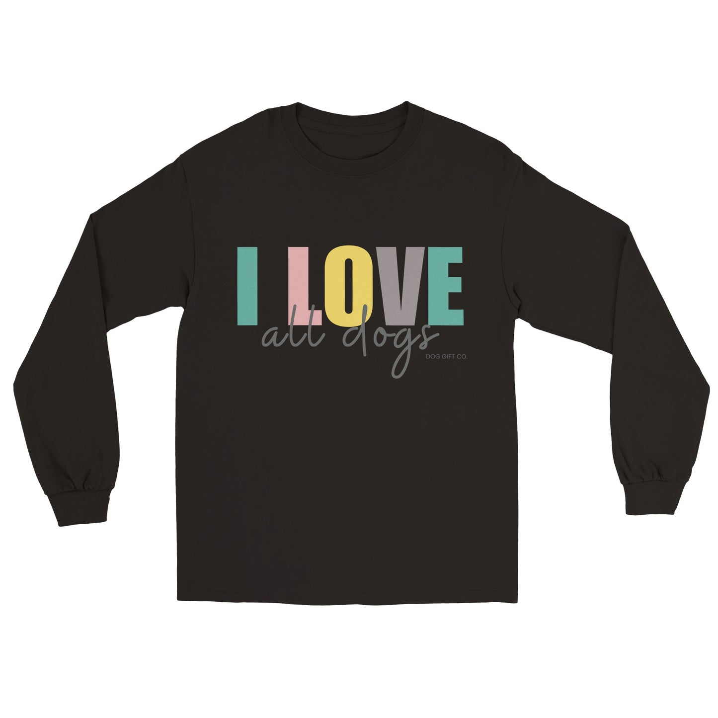 Colourful I Love All Dogs - Longsleeve T-shirt