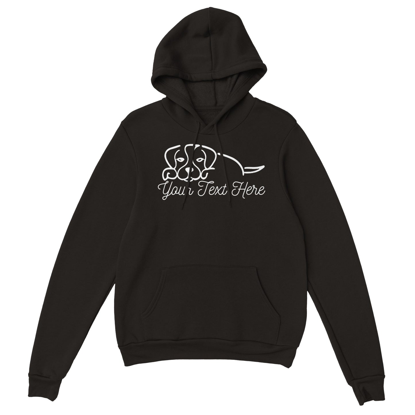 Personalised Beagle Line Drawing - Pullover Hoodie