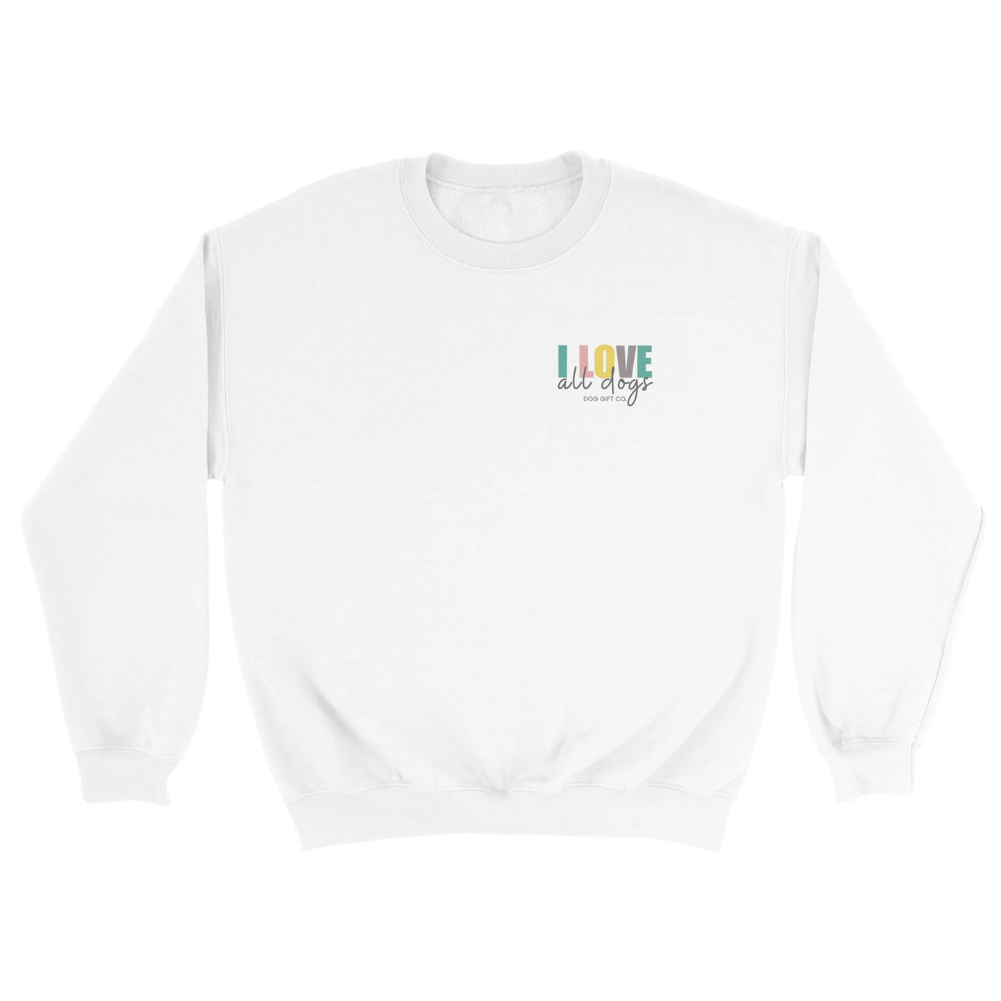 Colourful I Love All Dogs Corner - Crewneck Sweatshirt