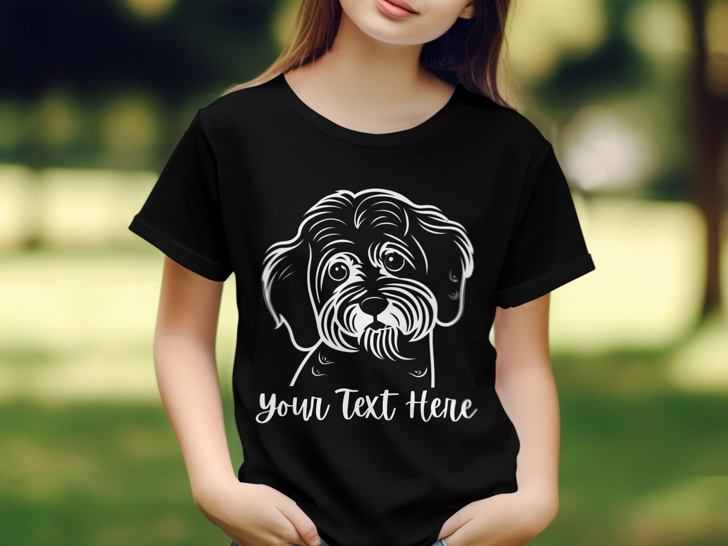 Personalised Cavoodle_Cavapoo Line Drawing - Classic Kids T-shirt