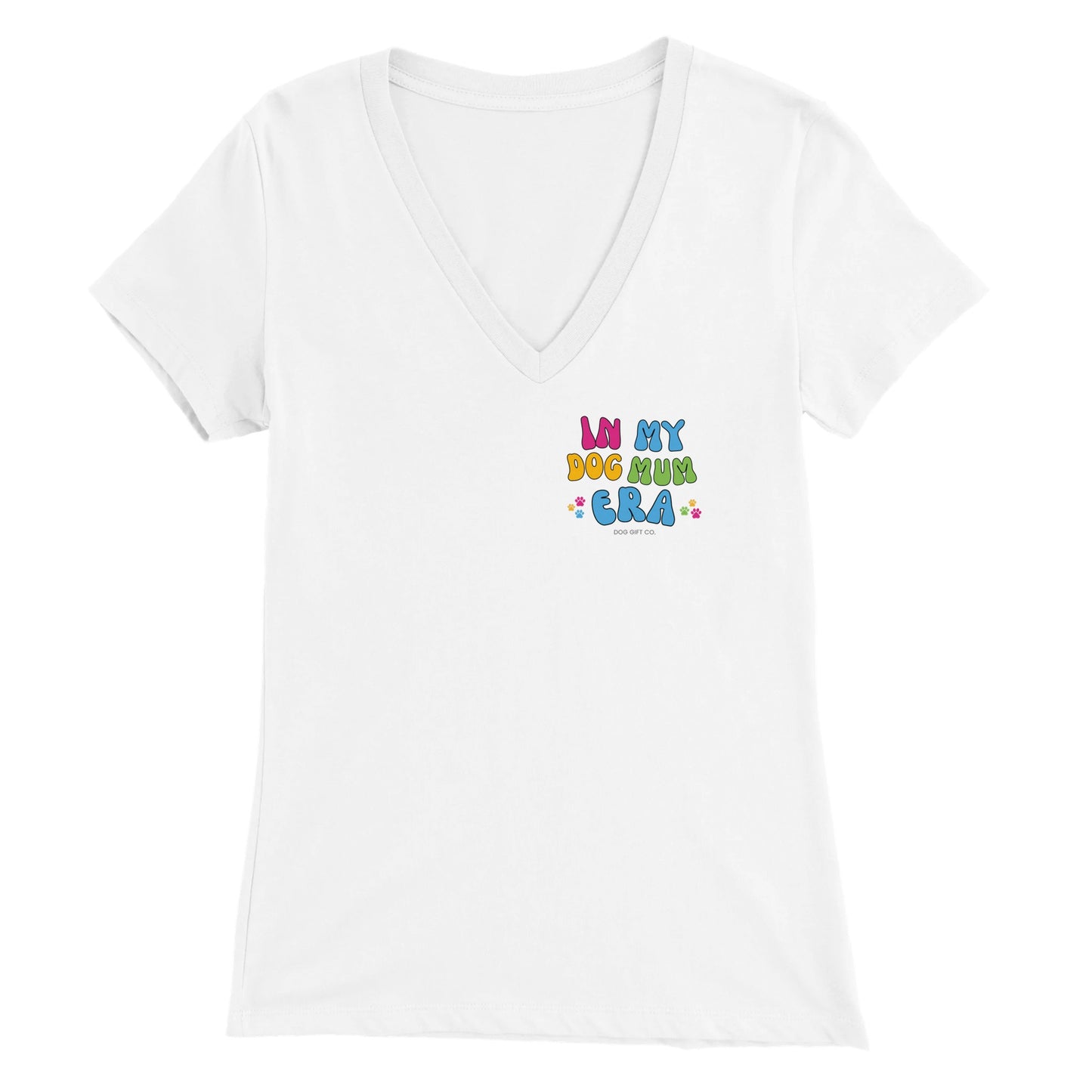 Customisable In My Dog Mum Era Corner - Womens V-Neck T-shirt