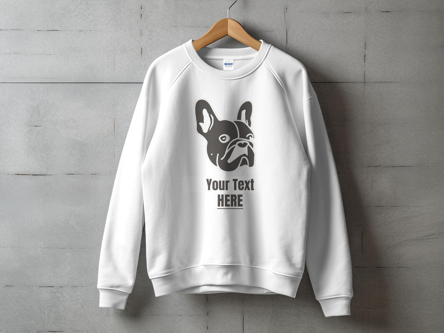 Personalised French Bulldog Line Drawing - Crewneck Sweatshirt