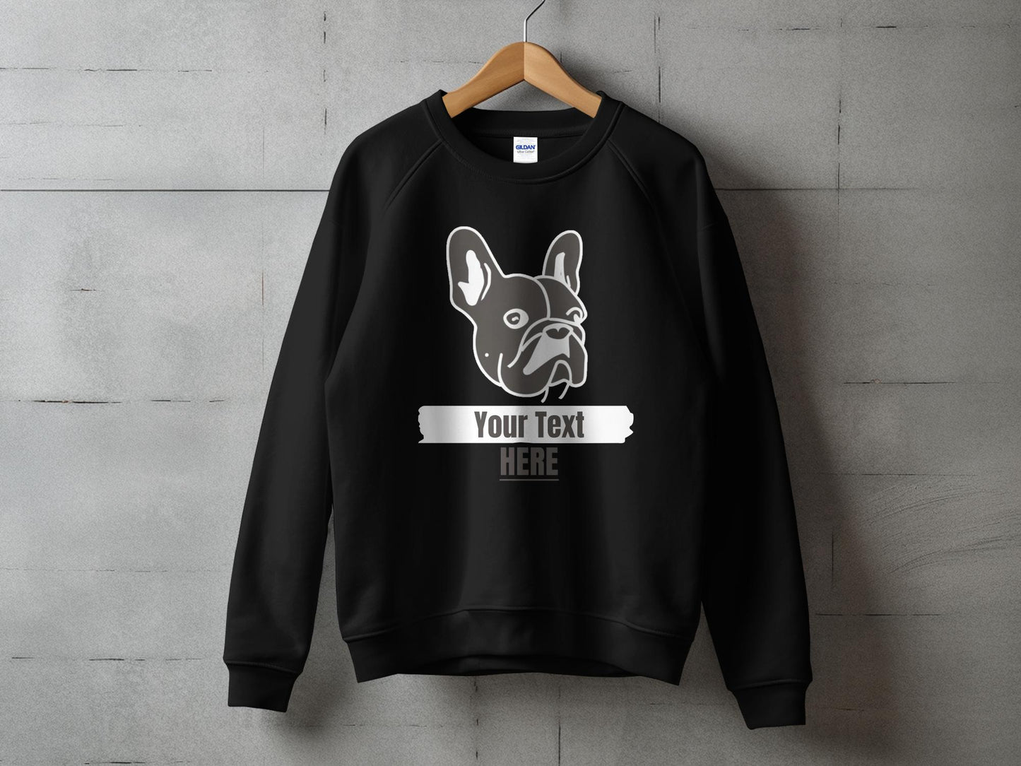 Personalised French Bulldog Line Drawing - Crewneck Sweatshirt