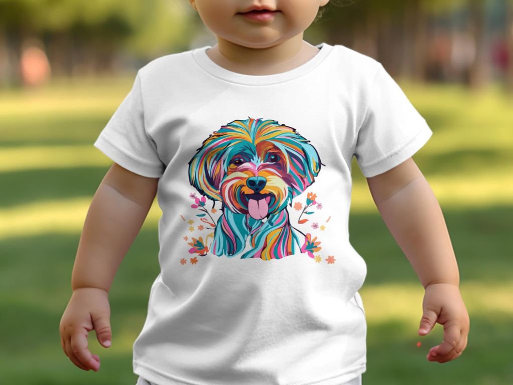 Personalised Vibrant Cavapoo or Cavoodle - Babies T-shirt