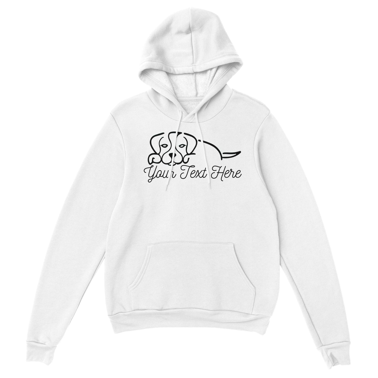 Personalised Beagle Line Drawing - Pullover Hoodie