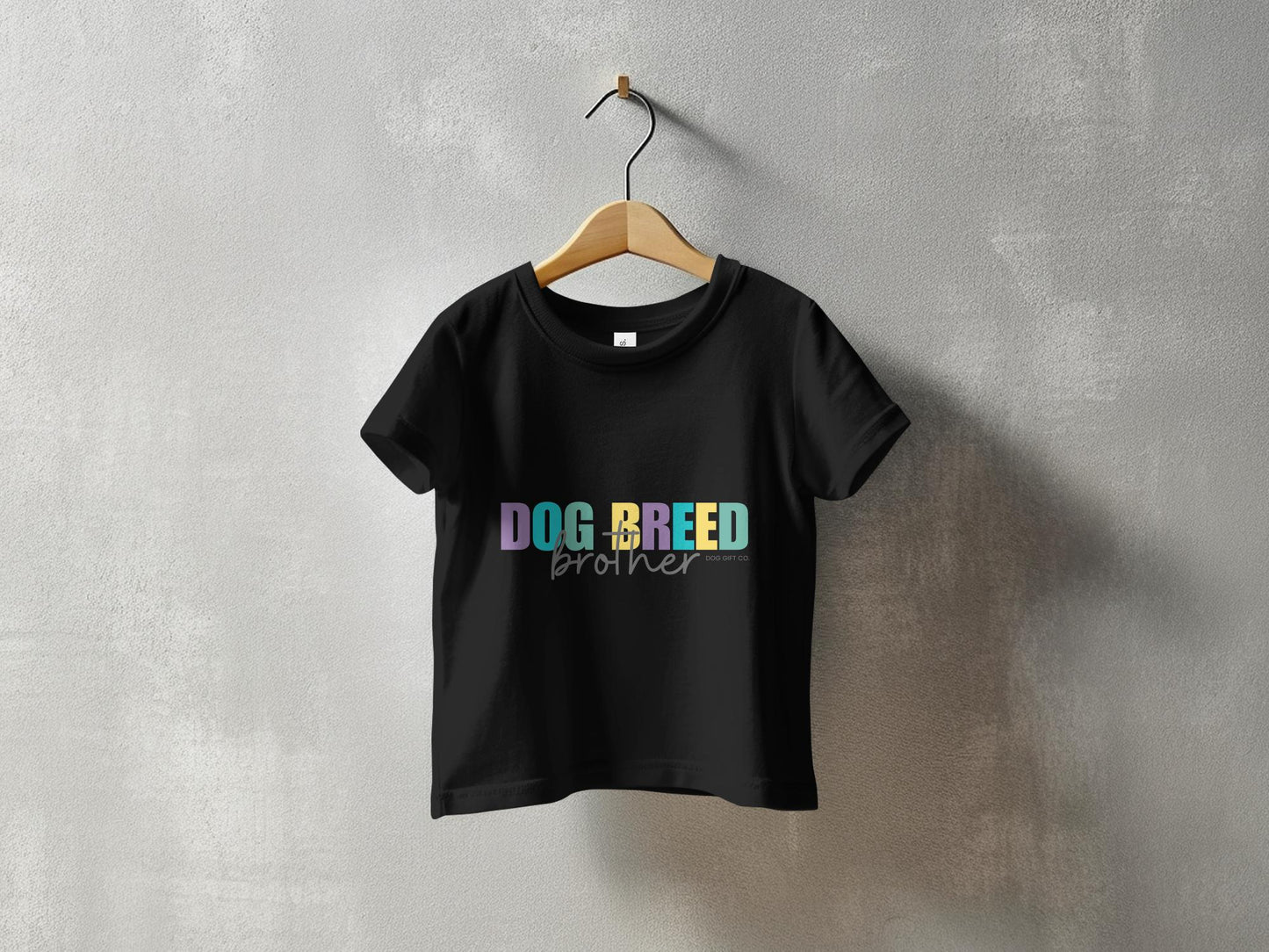 Personalised Colourful Dog Breed Brother - Babies T-shirt