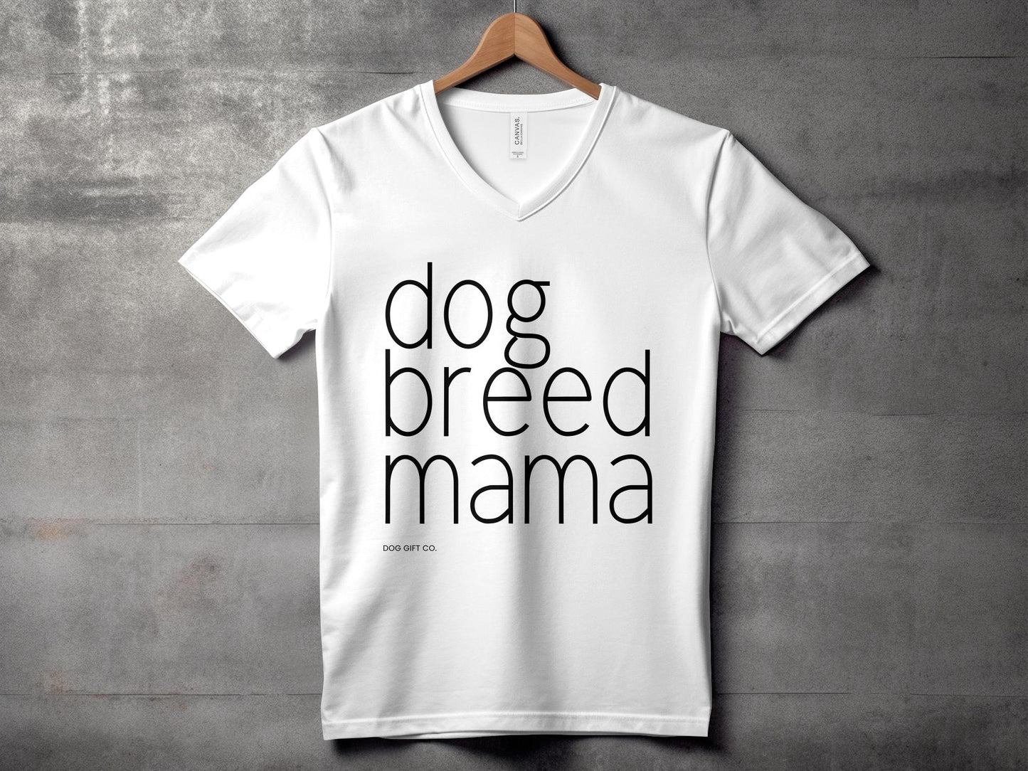 Personalised Dog Breed Mama - Womens V-Neck T-shirt