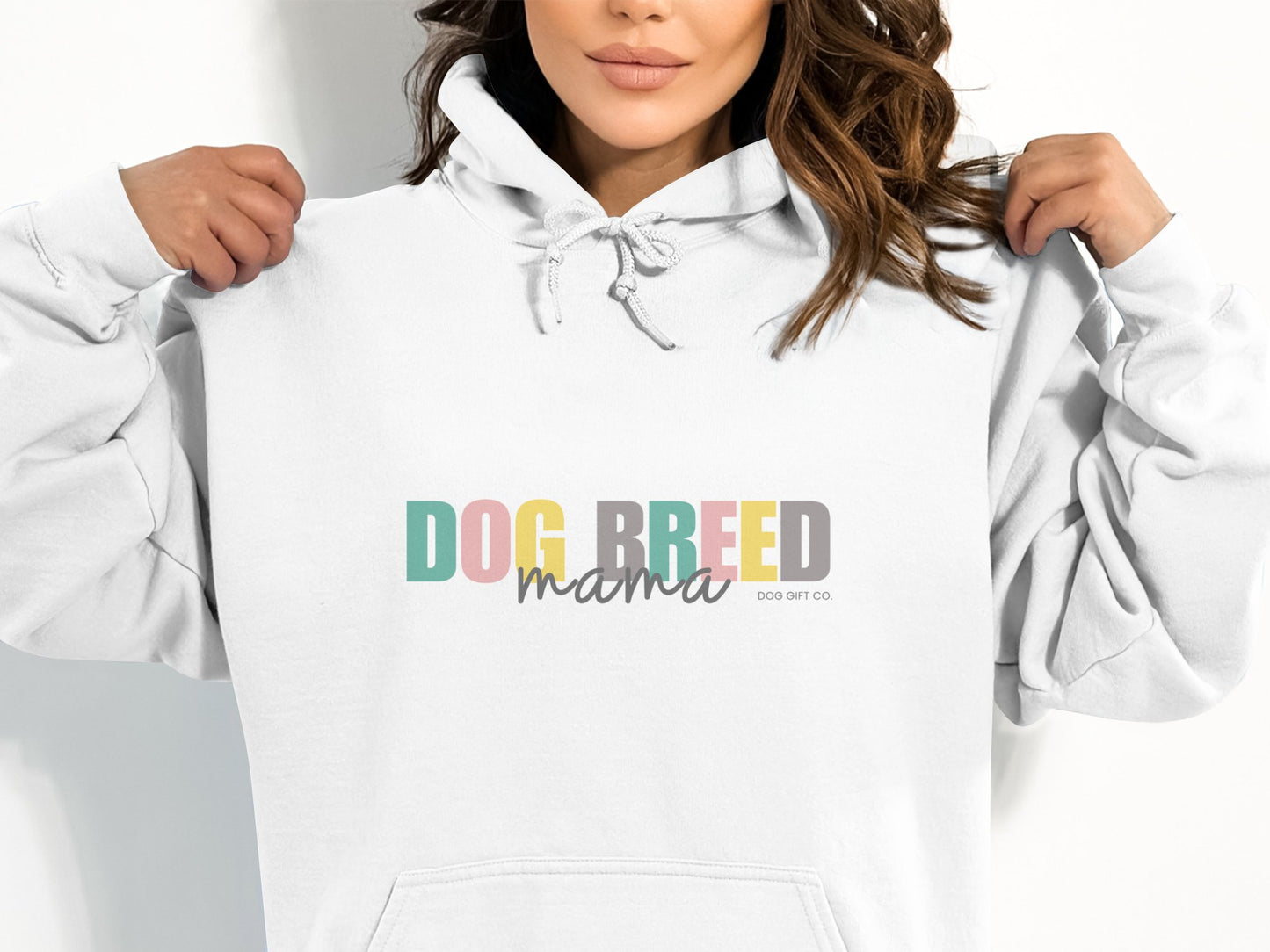 Personalised Colourful Dog Breed Mama - Pullover Hoodie