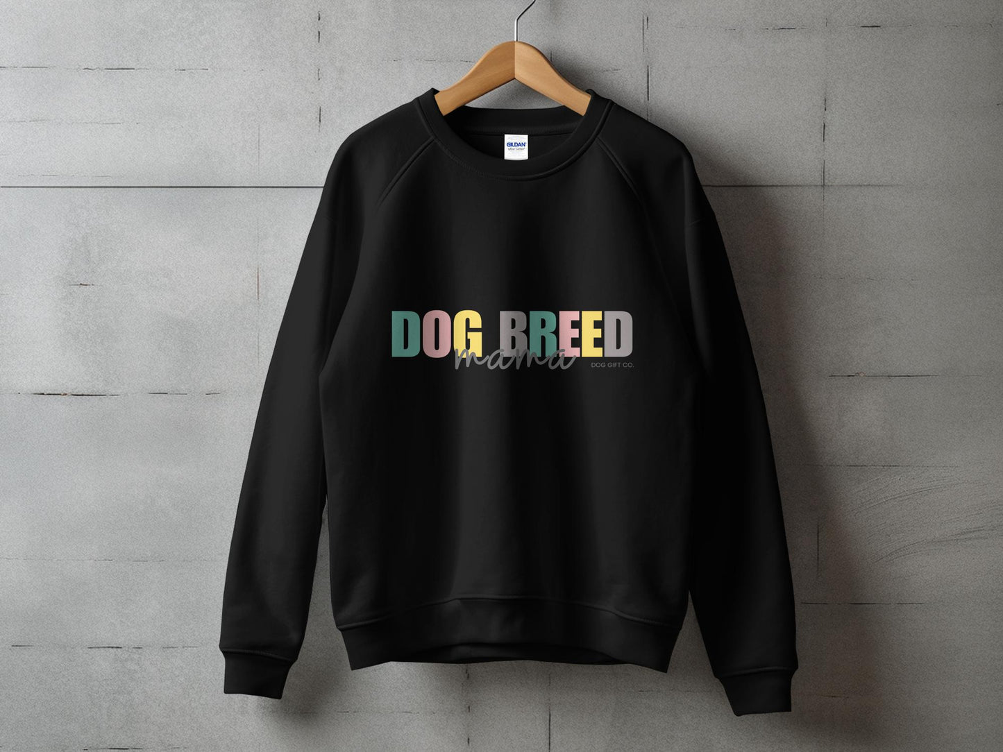 Personalised Colourful Dog Breed Mama - Longsleeve T-shirt