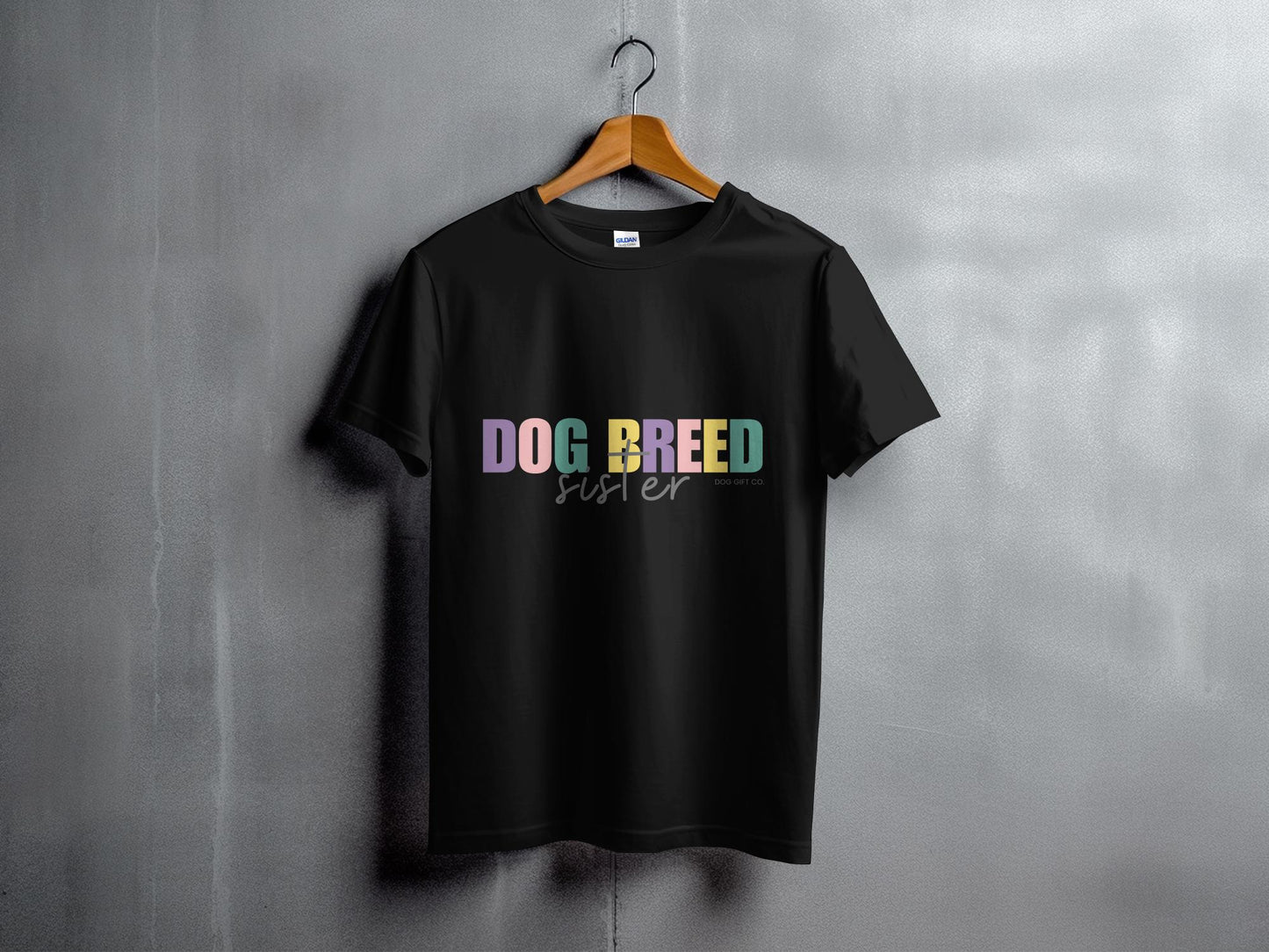 Personalised Colourful Dog Breed Sister - Kids T-shirt