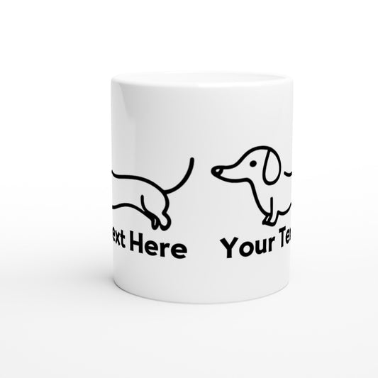 Personalised Dachshund Line Drawing - Ceramic Mug