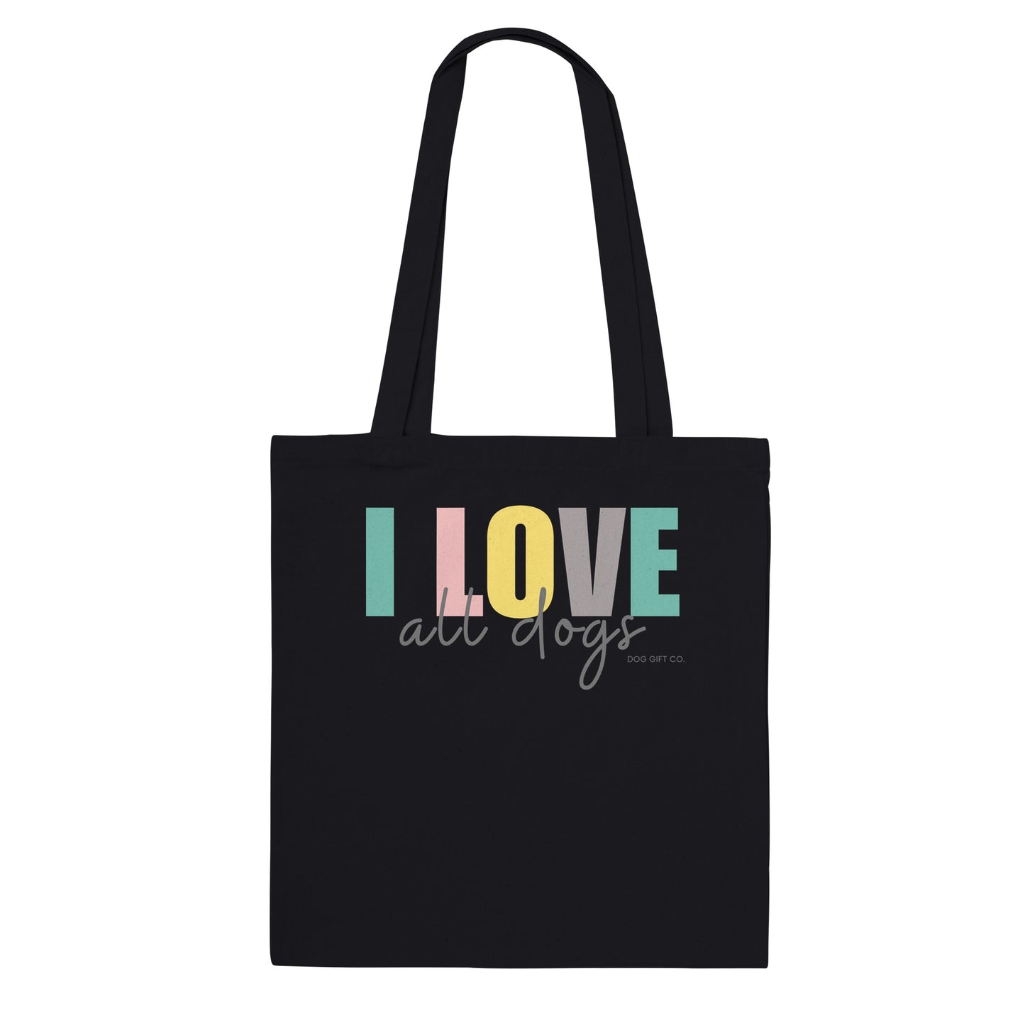 Colourful I Love All Dogs - Tote Bag