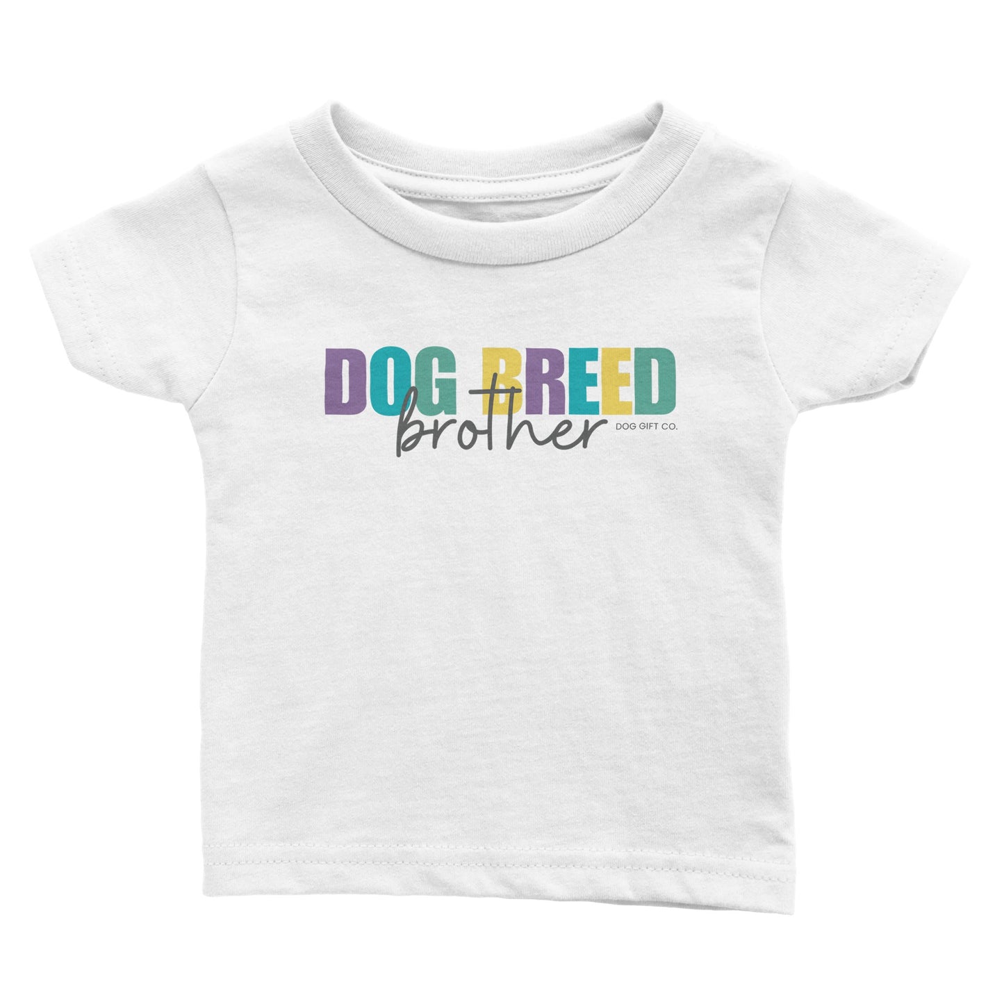 Personalised Colourful Dog Breed Brother - Babies T-shirt