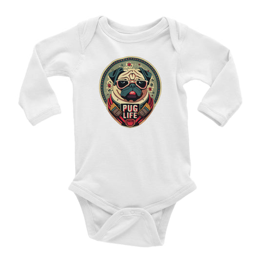 Pug Life Baby Longsleeve Bodysuit